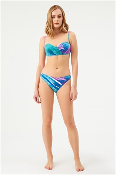Eros Kaplı Straplez Bikini Takımı 1031ESBK Desenli