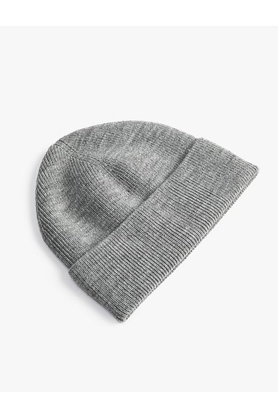 Koton Πολυεπίπεδο Beanie Slogan τυπωμένο με λεπτομέρεια ετικέτας