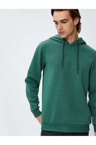 Koton Basic Hooded Sweat Long Sleeve Raised