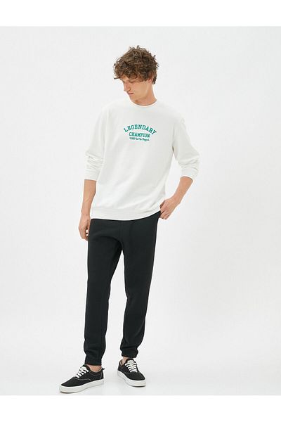 Koton Jogger Sweatpants with Lace Waist and Pocket Detail