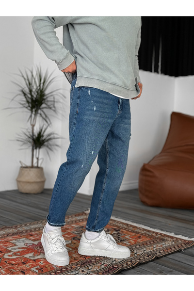 BYBASICMAN Blue Ripped Boyfriend Ke-205/453/181