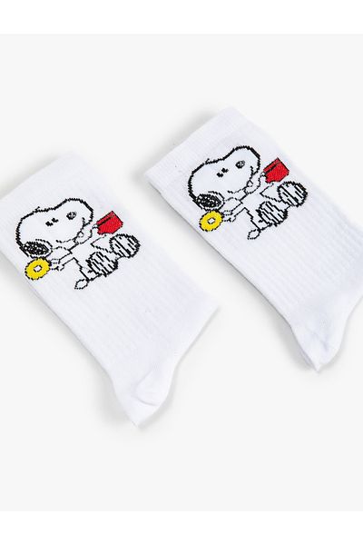 Koton Snoopy Socks Licensed Embroidered