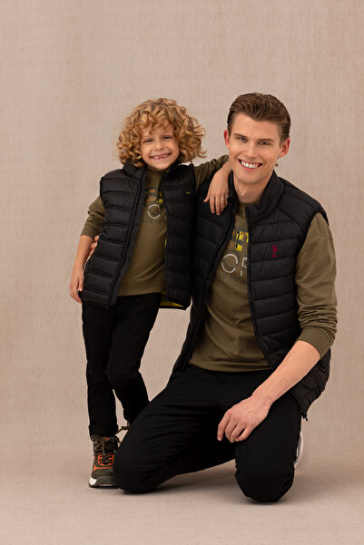 U.S. Polo Assn. الصبي سترة سوداء 50269092 -VR046