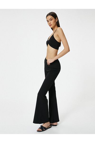 Koton Leggings Hose Spanisches Bein Normale Taille