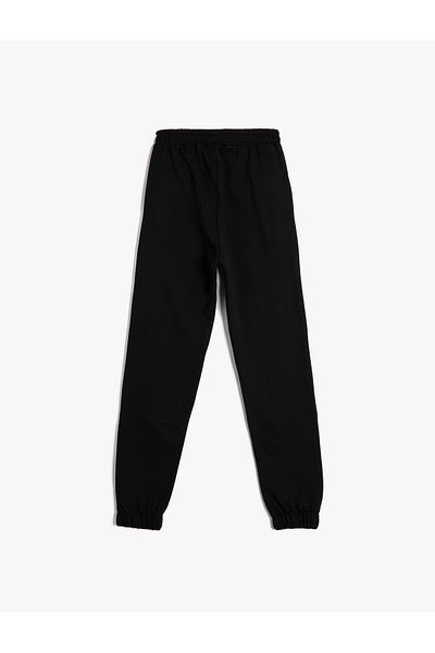 Koton Jogger Sweatpants with Elastic Waist, Pockets and Print Detail