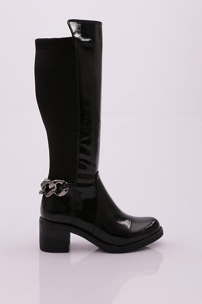 DGN 710-22k Γυναικεία Ayka Ankle Kisim Chain Λεπτομερείς μπότες με ελαστικό τακούνι στην πλάτη
