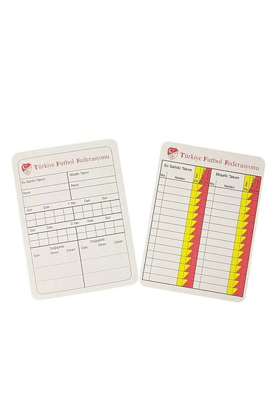 hakemsizsiniz Hârtii de notare pentru arbitru/observator, card de detaliu (50 de bucăți)