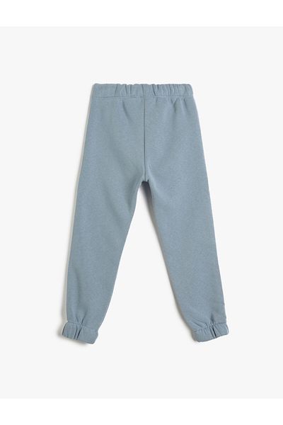 Koton Jogger-Jogginghose mit elastischem Bund, Druckdetail, Tasche und Band