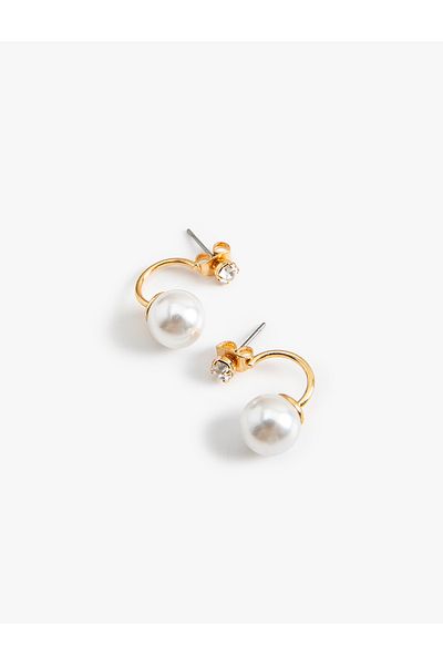 Koton Dangle Steel Mixed Pearl Earrings