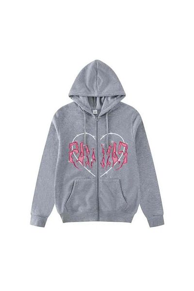 Touz Moda Ζακέτα Touz Harajuku Pink Heart with Grey Spikes
