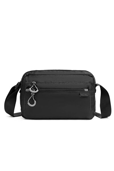 SMART BAGS SMARTBAGS EKSTRA HAFİF KUMAŞ KADIN ÇAPRAZ ÇANTA 2022-3148 SİYAH