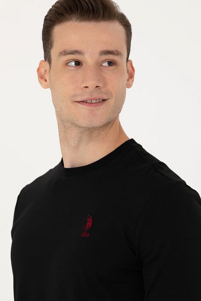 U.S. Polo Assn. Hanorac de bază negru pentru bărbați 50269393 -VR046