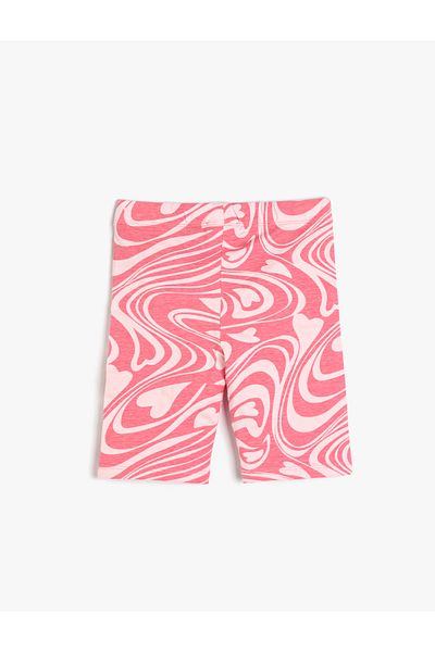 Koton Kurze Leggings aus Baumwolle mit Herz-Print – elastische Taille