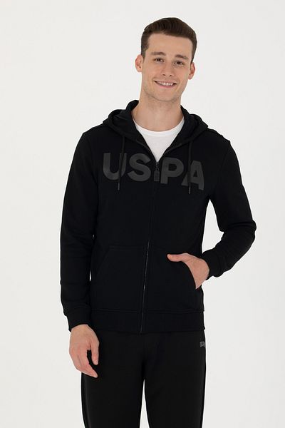 U.S. Polo Assn. Men's Black Knitted Cardigan 50269394 -Vr046