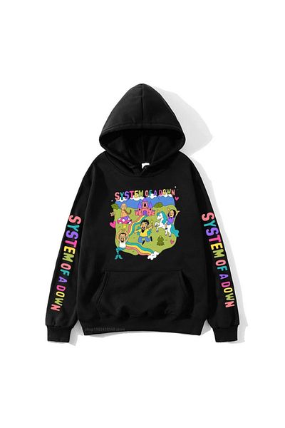 Touz Moda Systeam Of A Down Printed Oversize Hoodie