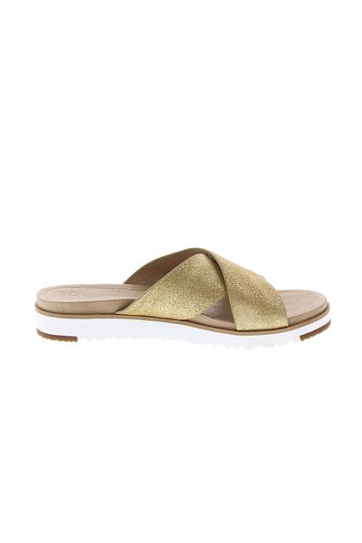 Gold ugg slides discount