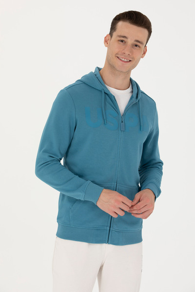 U.S. Polo Assn. Erkek Petrol Örme Hırka 50269394-VR102