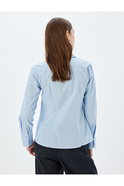 Koton Cămașă Slim Fit Guler clasic cu mânecă lungă cu detaliu de broderie