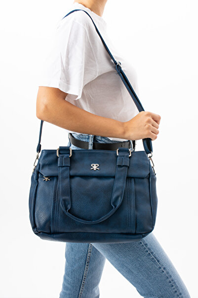 ImPolo Sweta Синя м'яка жіноча сумка через плече розміром 26x35