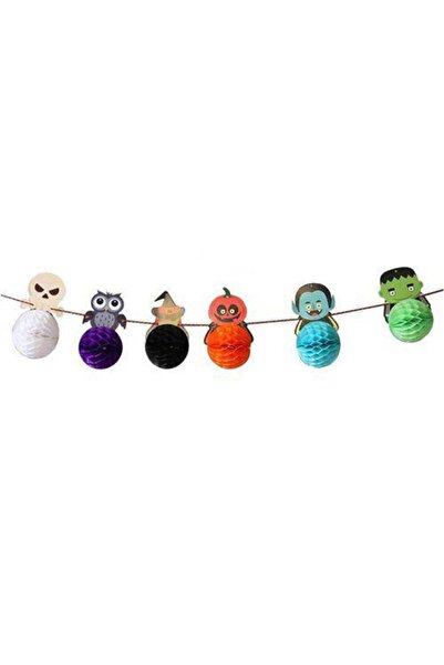 Parti Dükkanım Halloween Figürleri Dekor Petek Süs 6'lı Set