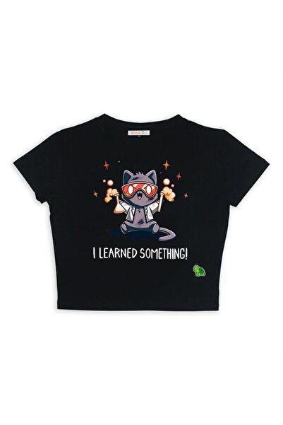 Toum MODESSY Μαθήθηκε μιανέμουνα πράγματα Τυπωμένο μαύρο κομμάτι ρούχου