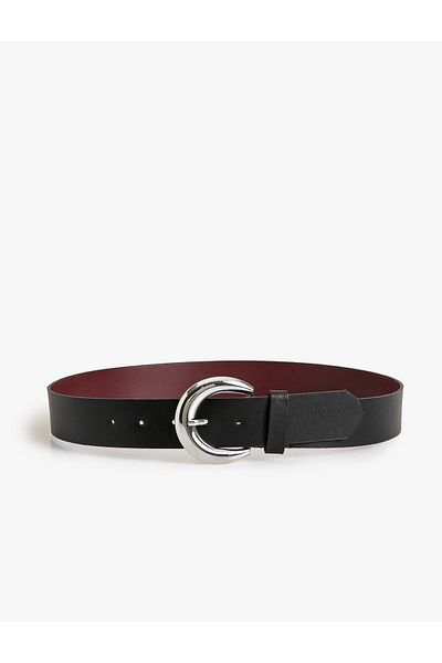 Koton Faux Leather Belt - Metal Buckle Detail