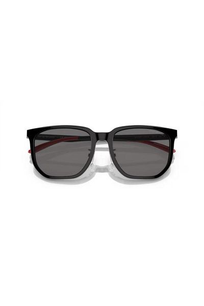Emporio Armani نظارة شمسية مربعة للرجال - Ea 4215d - مقاس العدسة: 56 مم - أسود لامع