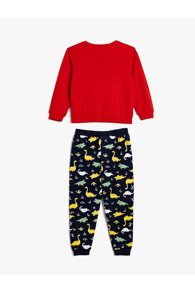 Koton Dinosaur Printed Cotton Pajama Set
