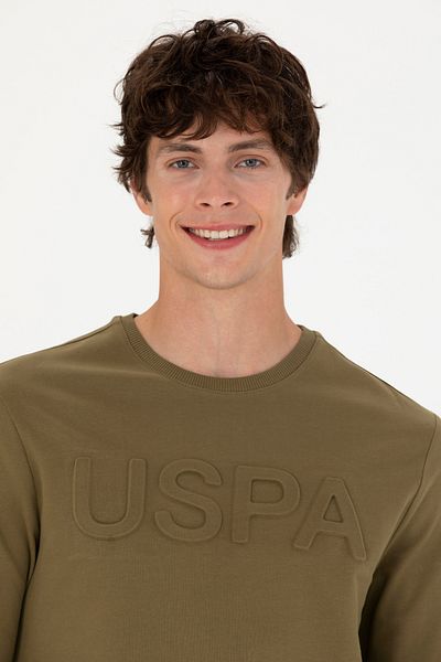 U.S. Polo Assn. Мъжки суитшърт в цвят каки - базов модел 50269402-VR027