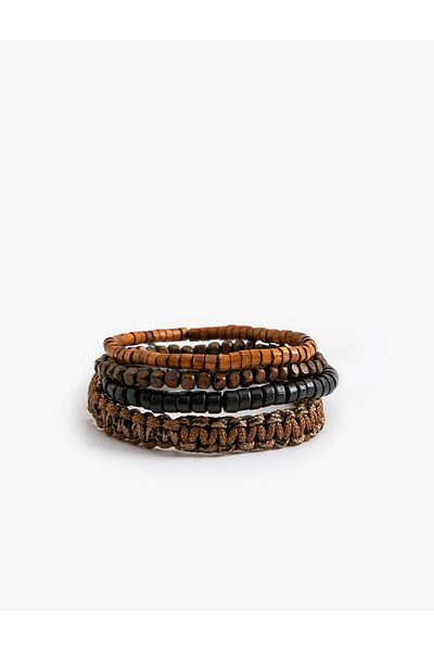 Koton Bracelet Set of 4 Wooden Beads Multicolored