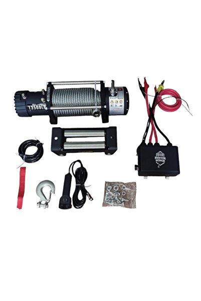 hunter winch Hunter Vinç 13500 LB Çelik Halat 4x4 Offroad 12V