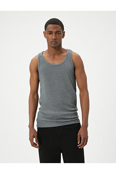 Koton Cotton Blended Basic Tank Top - Round Neck
