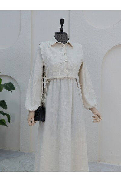 Modamorfo Dress Set with Shirt Detail on Top