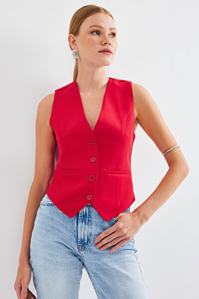 Bigdart 6796 Model Red Short Woven Vest
