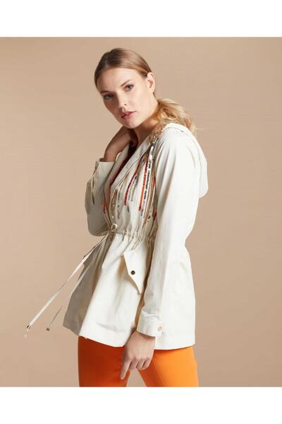 SERPİL Serpil Kadın Ekru Trençkot 30394