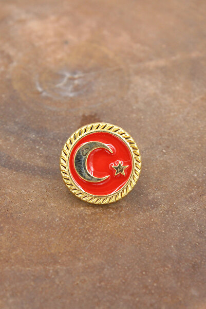 Chantaky 089 50004 Altın Ay Yıldız Türk Bayrağı Yaka Rozeti