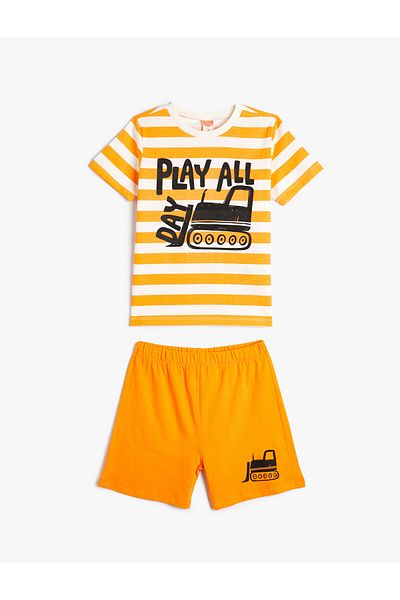 Koton 2-teiliges Set aus Baumwolle - Shorts und T-Shirt bedruckt