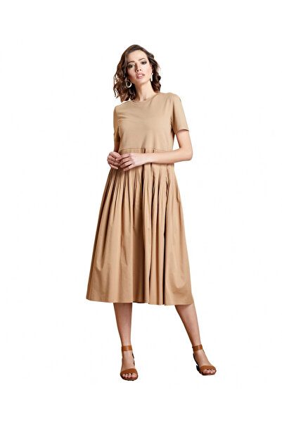 SERPİL Serpil Kadın Bej Elbise 32396