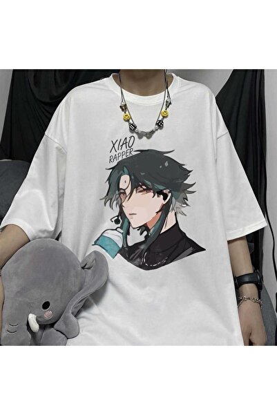 Toum Μπλουζάκι Enya Jewelry Genshin με στάμπα, λευκό, unisex, oversize