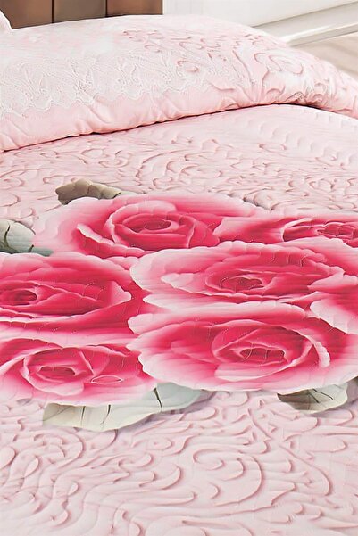 FAVORA Coverlet Rebeca Double Quilted Bedspread Set - Pink