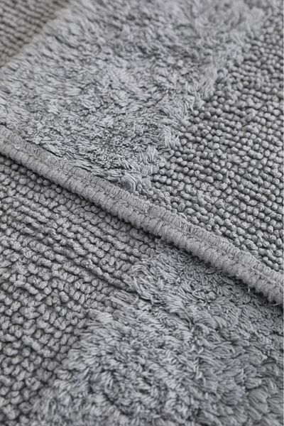 FAVORA Σετ πατάκι μπάνιου 2 τεμαχίων Iva Home Tufting 100% φυσικό βαμβάκι - Anthracite