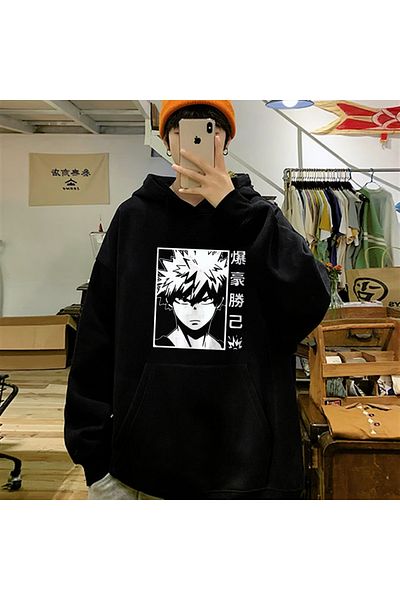 DESTİNE My Hero Academia Katsuki Bakugo Oversize Hoodie - Loots Anime Merchandise