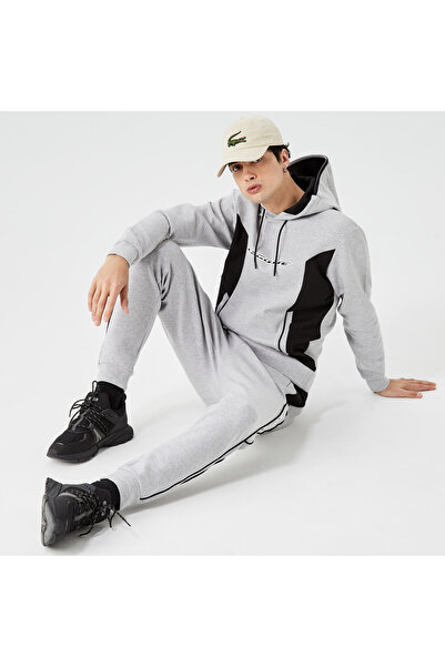 Lacoste Erkek Slim Fit Baskılı Gri Eşofman Altı