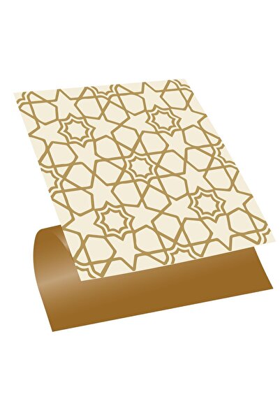 TİNK Kendinden Yapışkanlı Altın Selçuklu Yıldızı Desenli Pvc Karo 30x30 Cm (4 ADET) 0,36 M2