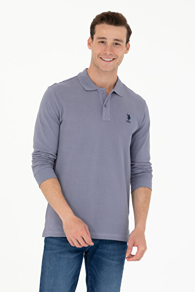 U.S. Polo Assn. سويت شيرت رجالي باللون الرمادي الأساسي 50269403-VR024