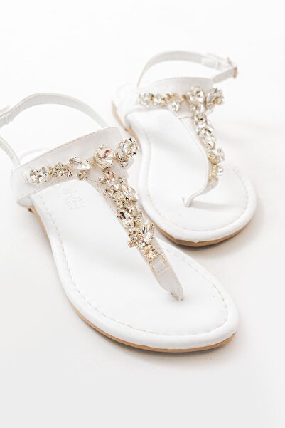 Turega Style 152-1110 صندل فليب فلوب نسائي باللون الأبيض والفضي