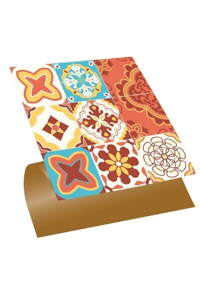 TİNK Kendinden Yapışkanlı Lunapark Desenli Pvc Karo 30x30 Cm (11 ADET) 1m2