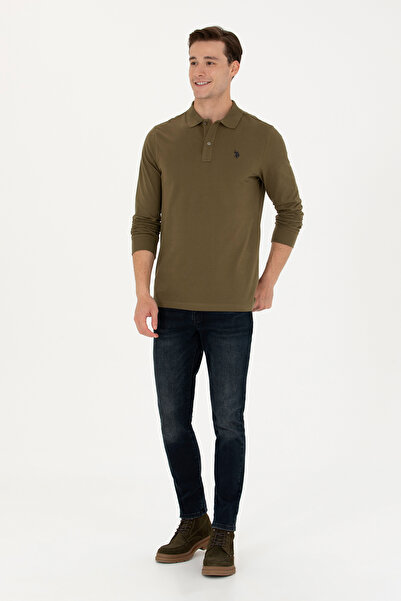 U.S. Polo Assn. Ανδρικό φούτερ Χακί - Βασικό μοντέλο 50269405 -VR027