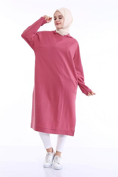 Bwest Long Hooded Basic Atlas Sweatshirt - 03007.101 - Dusty Rose