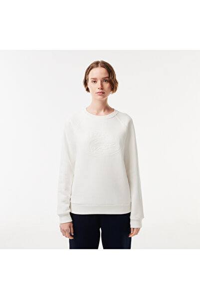 Lacoste Classic Kadın Beyaz Sweatshirt